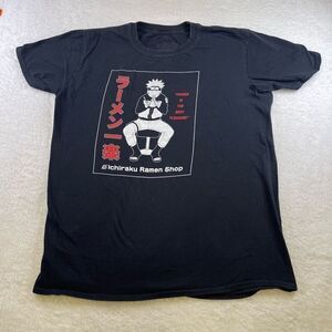 Naruto Ichiraku Ramen Shop Mens Black Short Sleeve Anime XL Shirt Unisex